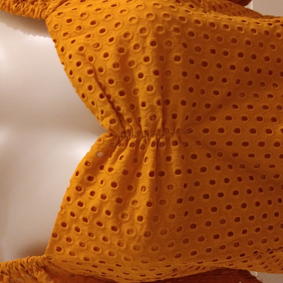 H&M mustard short top Sz S - Picture 2 of 8